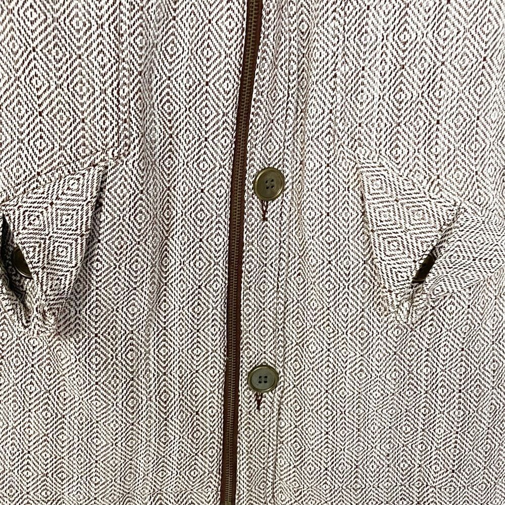 Tulle Anthropologie Pea Coat Fitted Tan Textured S - Picture 5 of 8